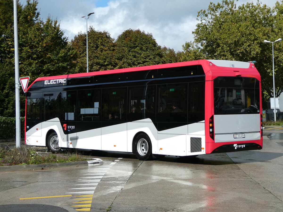 (240'523) - TRAVYS Yverdon - Nr. 160/VD 360'489 - Volvo am 2. Oktober 2022 in Yverdon, Garage