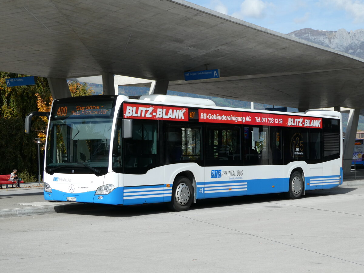 (240'931) - RTB Altsttten - Nr. 41/SG 335'059 - Mercedes am 11. Oktober 2022 beim Bahnhof Buchs