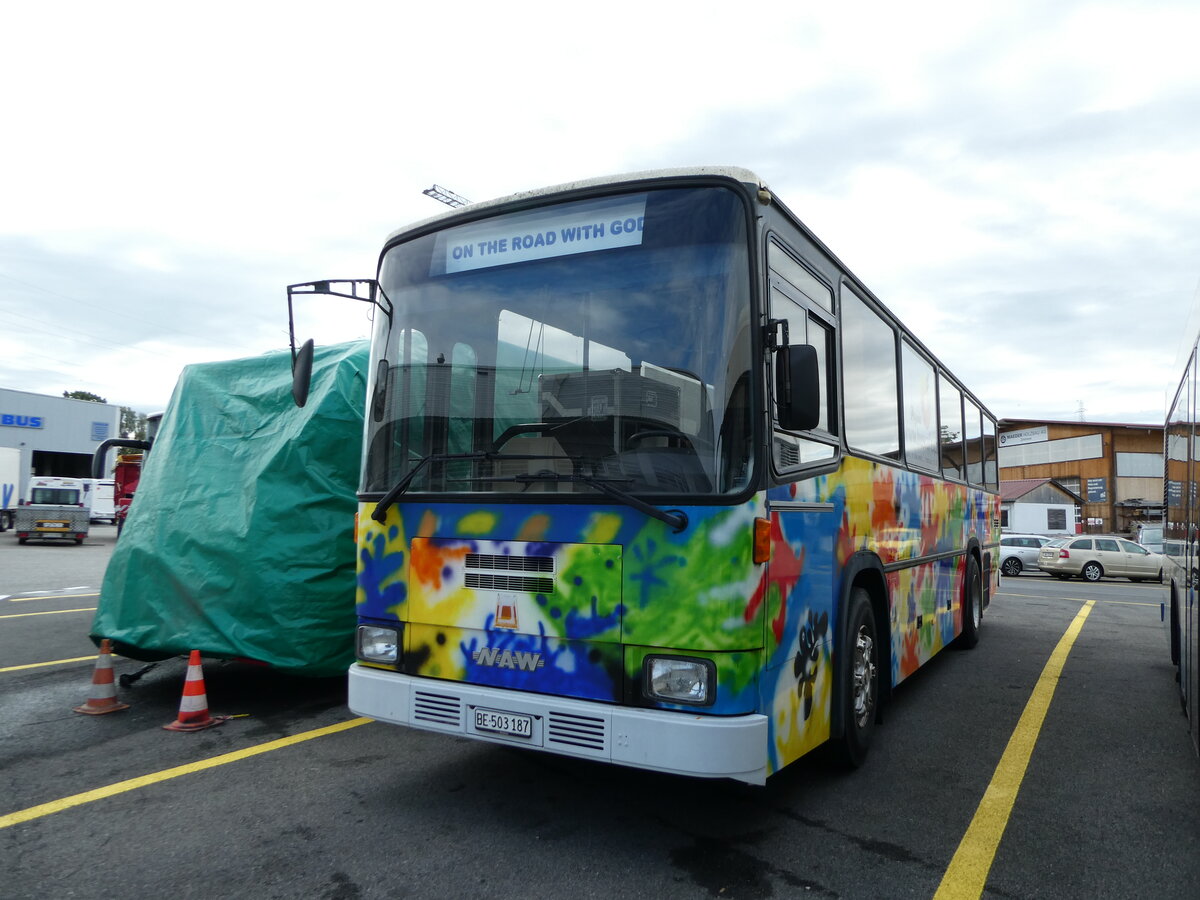(241'391) - Buscafe, Wattenwil - BE 503'187 - NAW/R&J (ex Koch, Giswil; ex KWO Innertkirchen; ex Heim, Flums) am 15. Oktober 2022 in Kerzers, Interbus