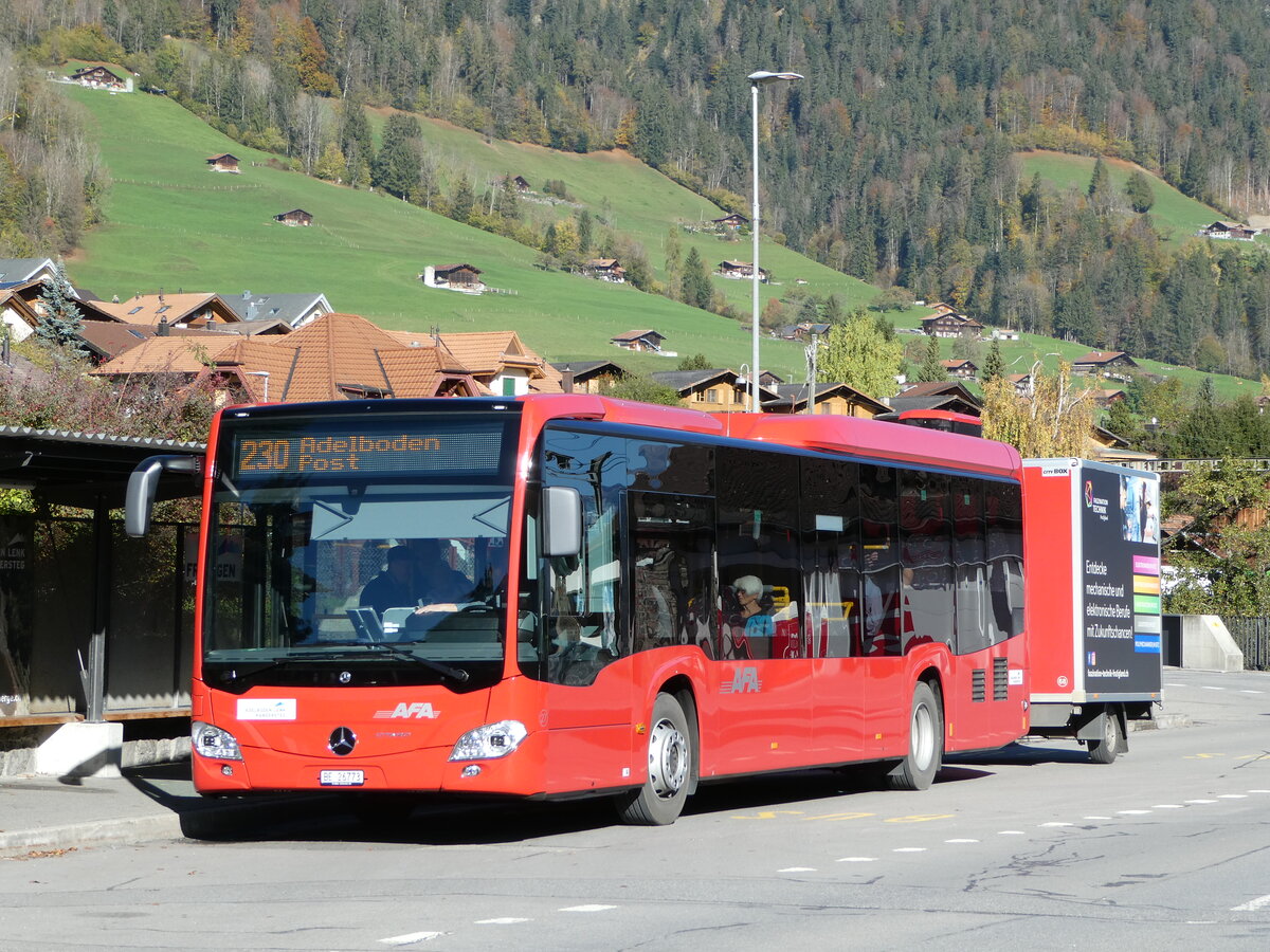 (241'867) - AFA Adelboden - Nr. 27/BE 26'773 - Mercedes am 27. Oktober 2022 beim Bahnhof Frutigen