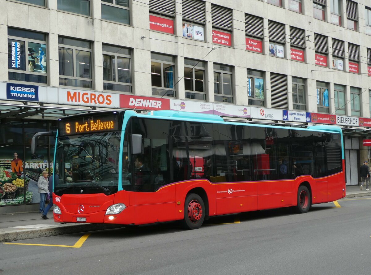 (241'907) - VB Biel - Nr. 197/BE 821'197 - Mercedes am 29. Oktober 2022 in Biel, Guisanplatz