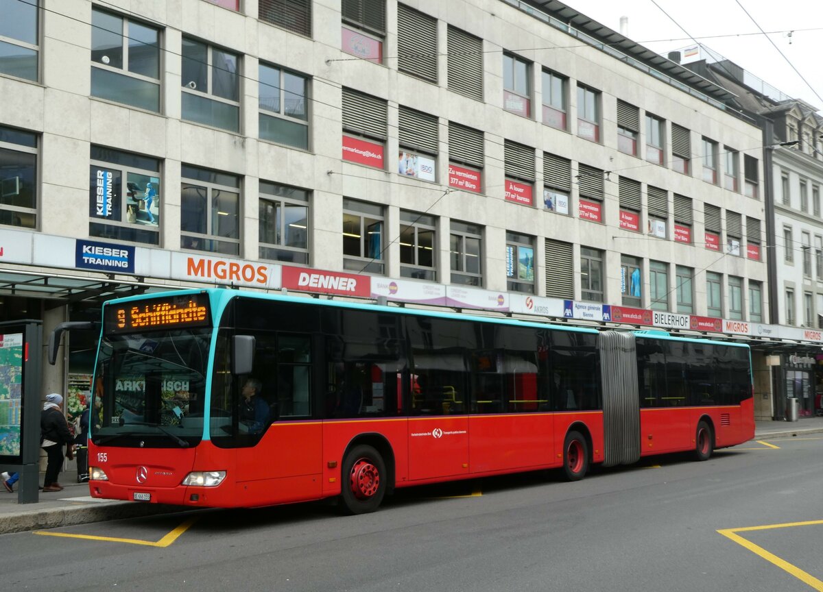 (241'909) - VB Biel - Nr. 155/BE 666'155 - Mercedes am 29. Oktober 2022 in Biel, Guisanplatz 