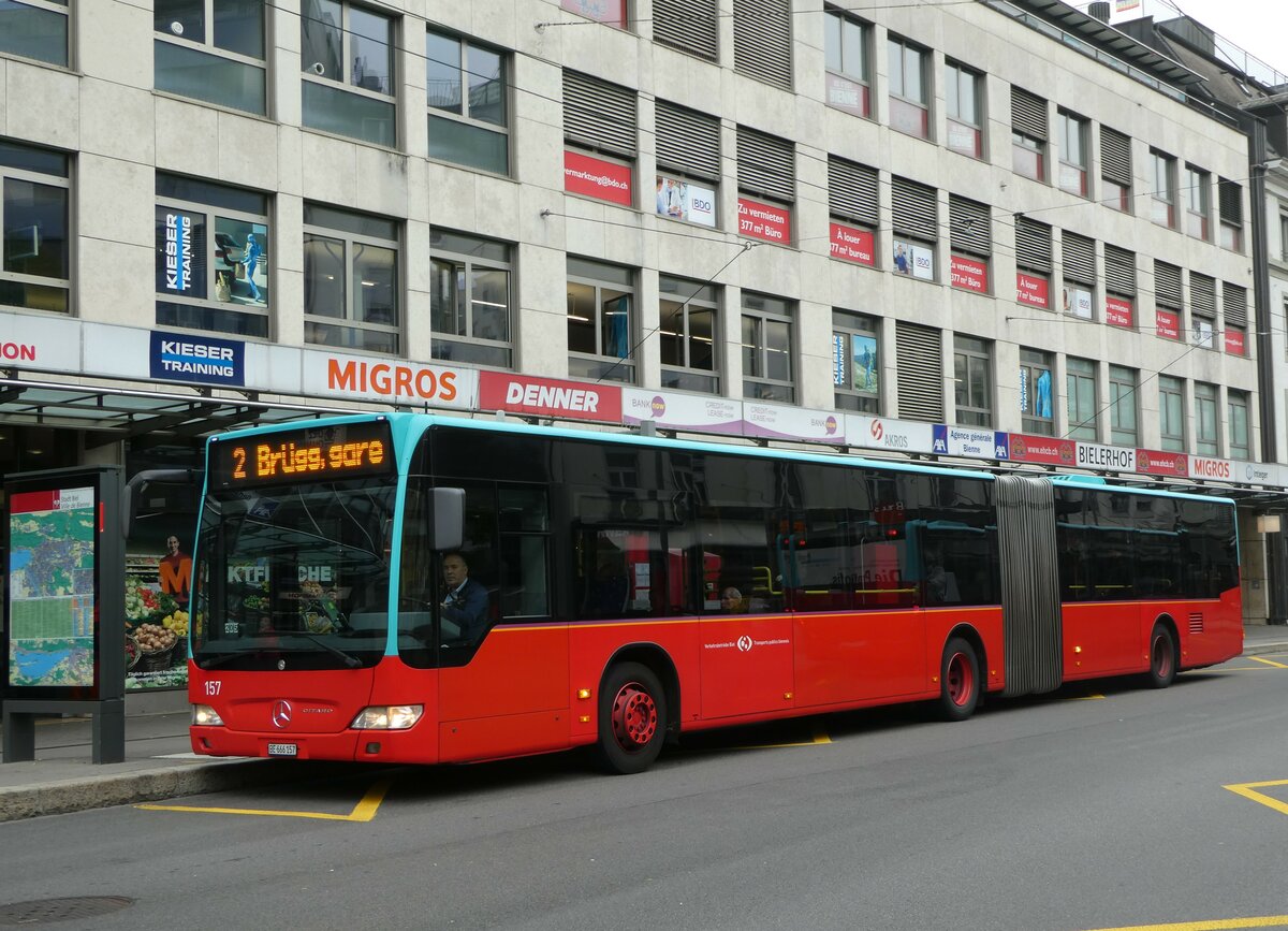 (241'913) - VB Biel - Nr. 157/BE 666'157 - Mercedes am 29. Oktober 2022 in Biel, Guisanplatz