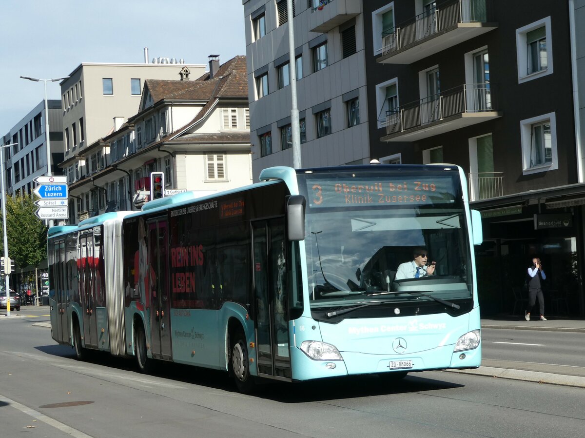 (242'040) - ZVB Zug - Nr. 66/ZG 88'066 - Mercedes am 31. Oktober 2022 in Zug, Metalli