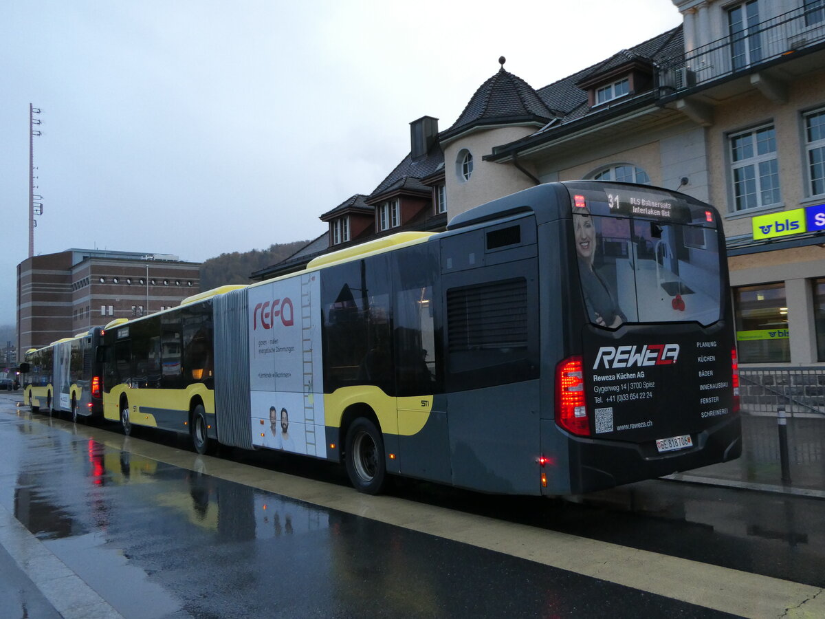 (242'106) - STI Thun - Nr. 706/BE 818'706 - Mercedes am 5. November 2022 beim Bahnhof Spiez