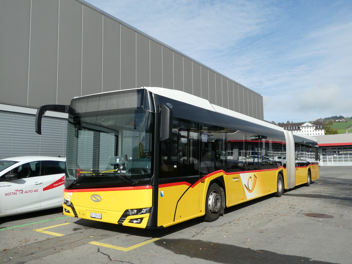 (242'231) - PostAuto Zrich - Nr. 399/ZH 726'596 - Solaris am 6. November 2022 in Ruswil, Garage ARAG