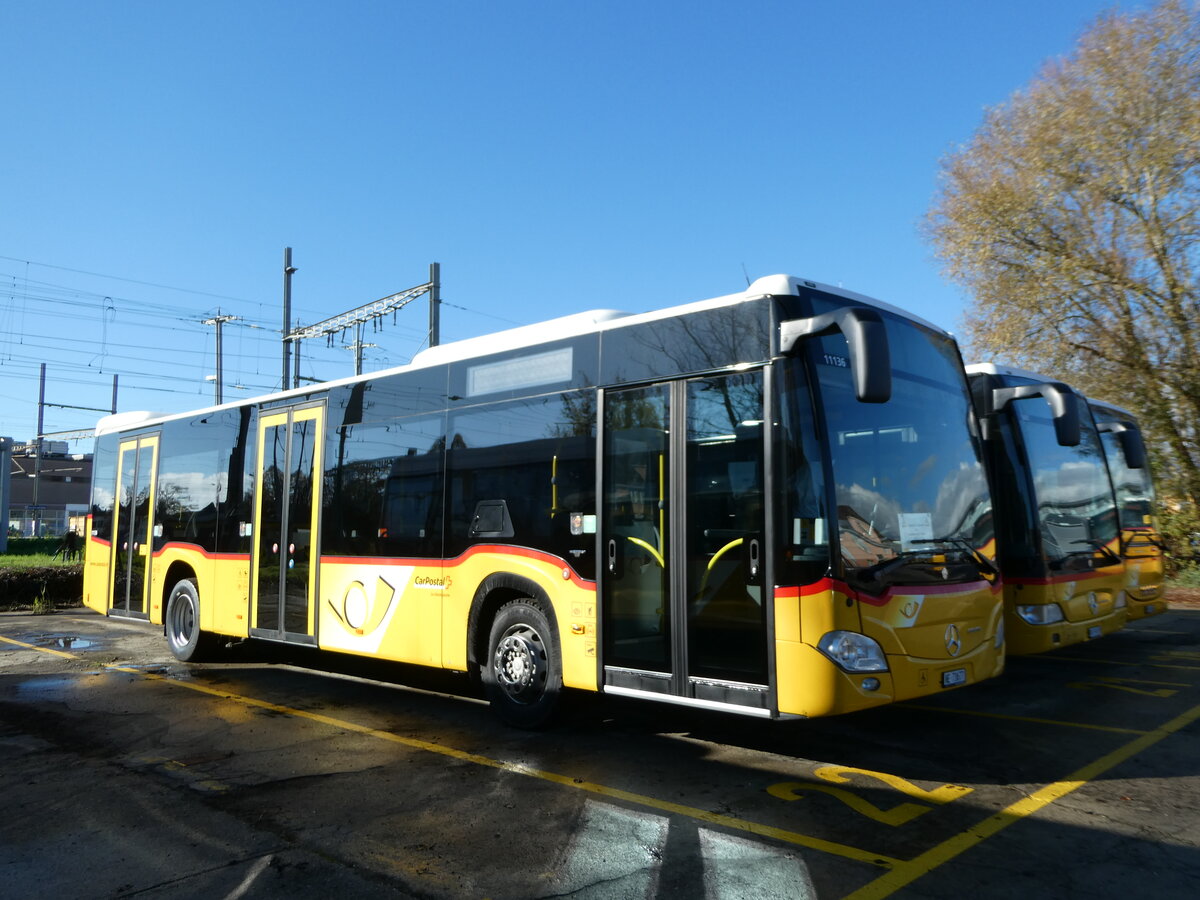 (242'336) - CarPostal Ouest - NE 73'677 - Mercedes am 10. November 2022 in Yverdon, Garage