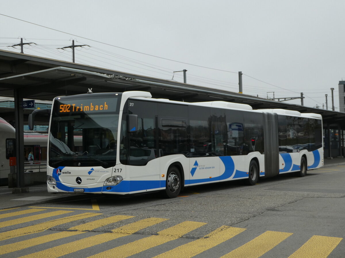 (242'560) - BOGG Wangen b.O. - Nr. 217/SO 112'464 - Mercedes am 12. November 2022 beim Bahnhof Olten