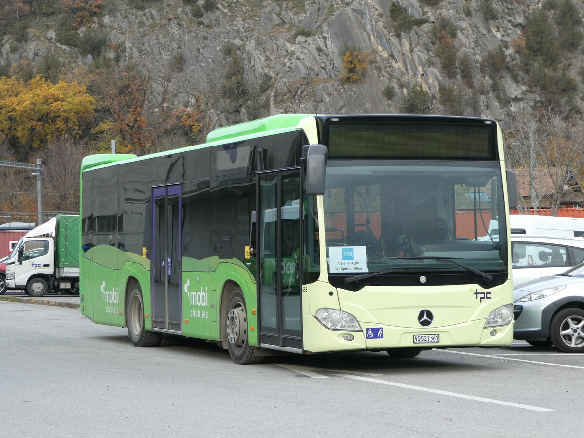 (243'426) - TPC Aigle - Nr. 658/VS 521'361 - Mercedes (ex Lufthansa, D-Frankfurt; ex EvoBus, D-Mannheim) am 3. Dezember 2022 in Aigle, Dpt