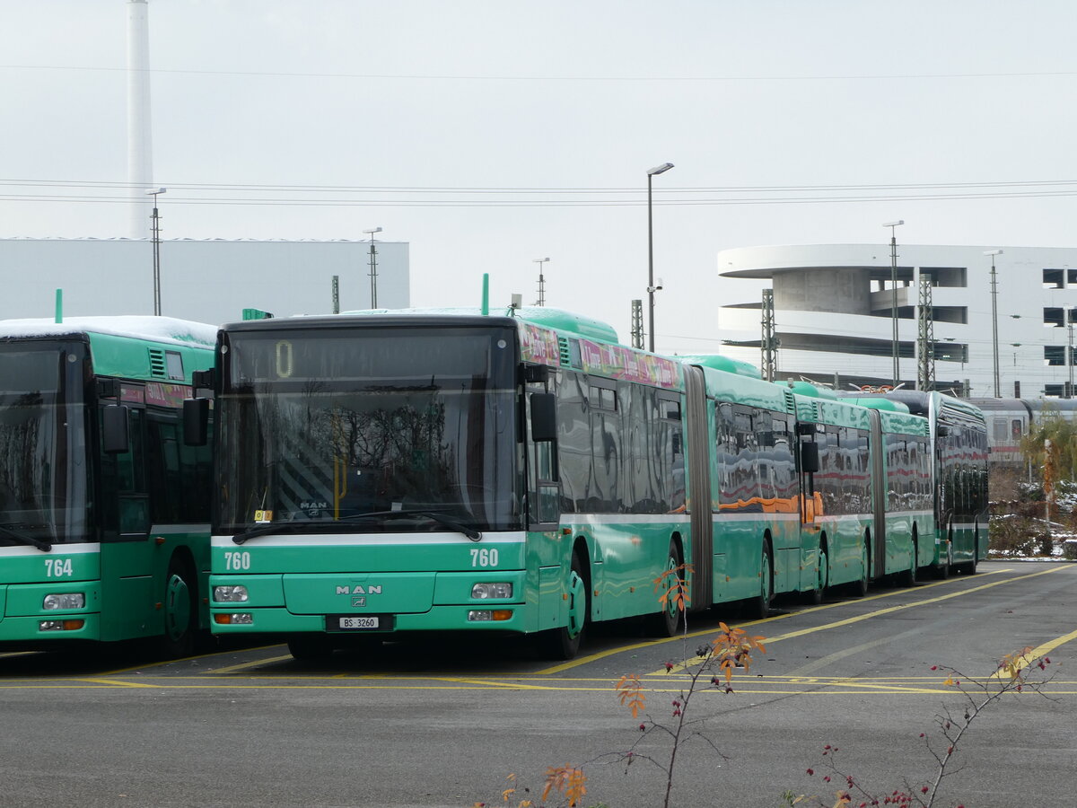 (243'801) - BVB Basel - Nr. 760/BS 3260 - MAN am 12. Dezember 2022 in Basel, Garage Rankstrasse