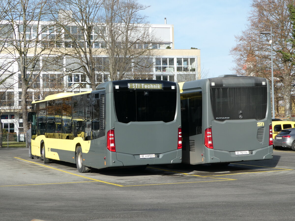 (244'028) - STI Thun - Nr. 501/BE 408'501 - Mercedes am 19. Dezember 2022 bei der Schifflndte Thun