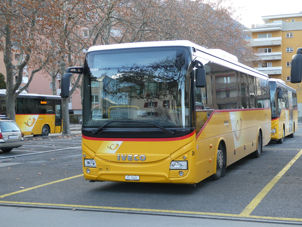 (244'365) - Jaggi, Kippel - Nr. 26/VS 5401/PID 10'089 - Iveco am 1. Januar 2023 in Brig, Postgarage