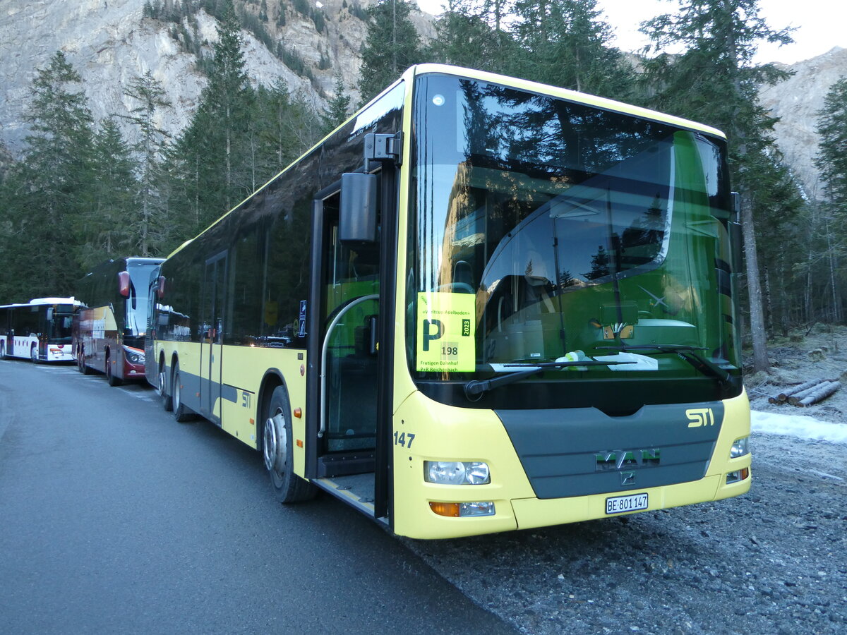 (244'664) - STI Thun - Nr. 147/BE 801'147 - MAN am 7. Januar 2023 in Adelboden, Unter dem Birg