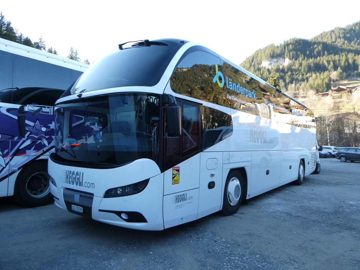 (244'790) - Heggli, Kriens - LU 15'599 - Neoplan am 7. Januar 2023 in Adelboden, ASB