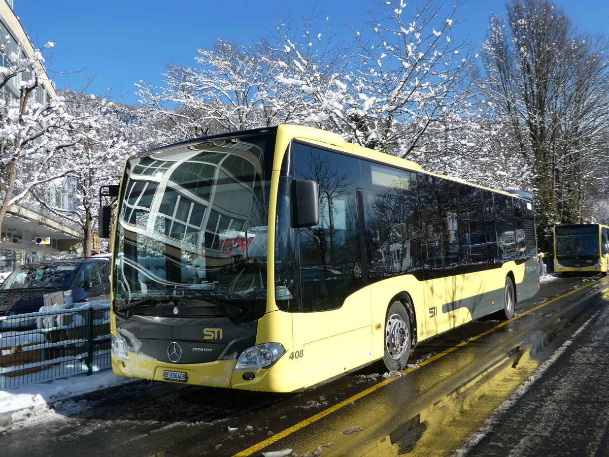 (245'197) - STI Thun - Nr. 408/BE 836'408 - Mercedes am 19. Januar 2023 bei der Schifflndte Thun