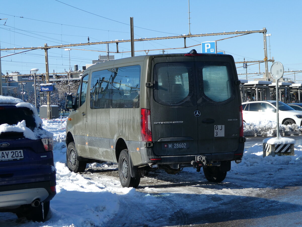 (245'198) - Schweizer Armee - M+28'602 - Mercedes am 19. Januar 2023 in Thun, Rosenau