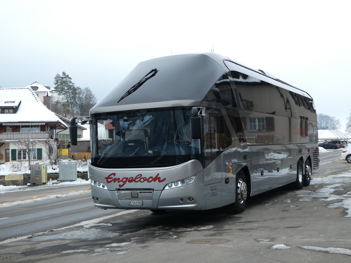 (245'284) - Engeloch, Riggisberg - BE 543'080 - Neoplan am 23. Januar 2023 in Riggisberg, Garage