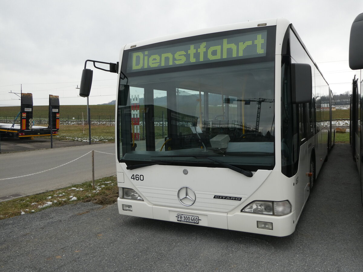 (245'523) - Intertours, Domdidier - Nr. 460/FR 300'460 - Mercedes (ex Nr. 204; ex Nr. 1; ex ARAG Ruswil; ex Schneider, Ermenswil Nr. 7) am 28. Januar 2023 in Domdidier, Garage