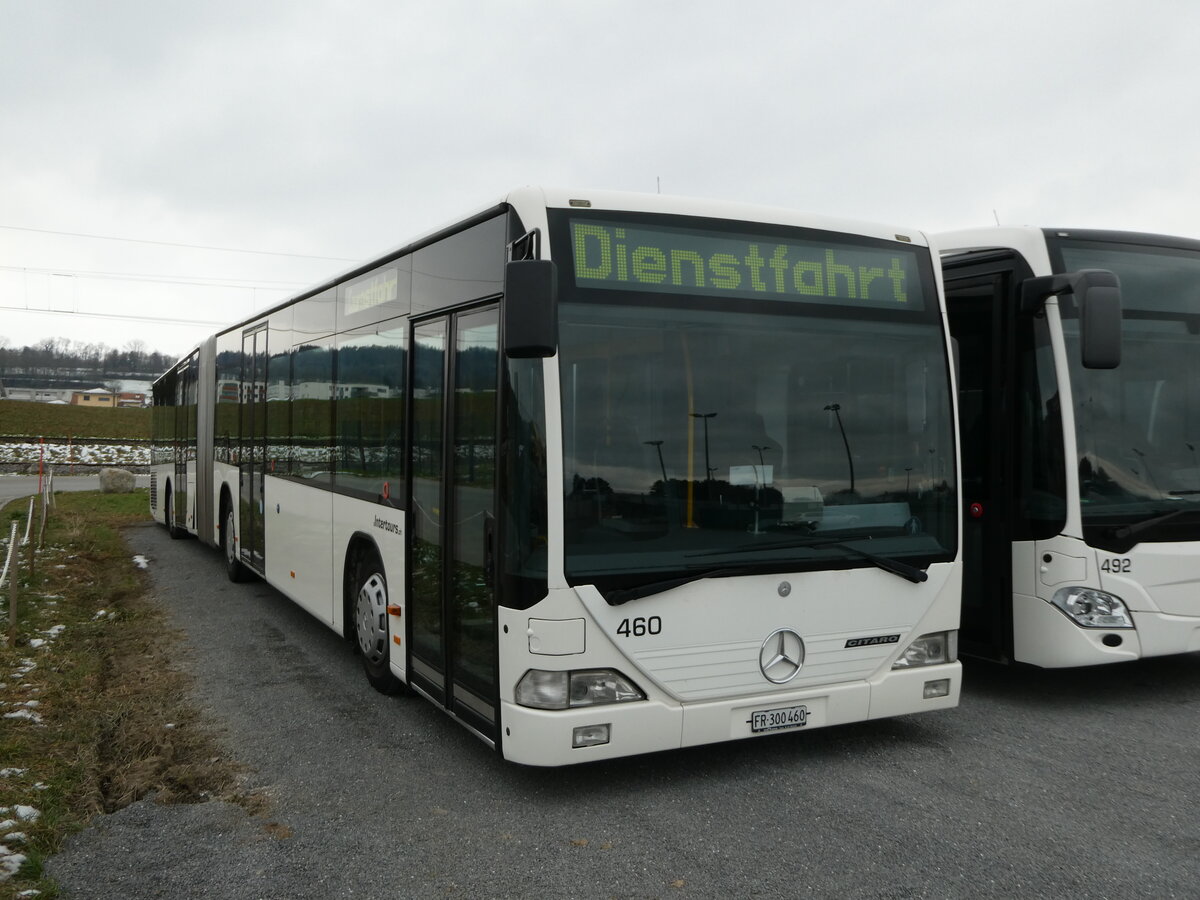 (245'524) - Intertours, Domdidier - Nr. 460/FR 300'460 - Mercedes (ex Nr. 204; ex Nr. 1; ex ARAG Ruswil; ex Schneider, Ermenswil Nr. 7) am 28. Januar 2023 in Domdidier, Garage