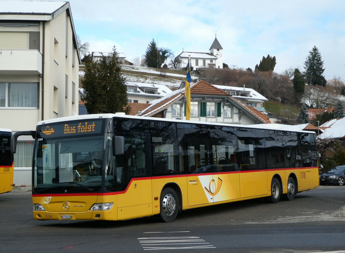 (245'625) - Engeloch, Riggisberg - Nr. 18/BE 704'610/PID 5369 - Mercedes (ex PostAuto Bern Nr. 5369; ex PostAuto Bern Nr. 654) am 1. Februar 2023 in Riggisberg, Post