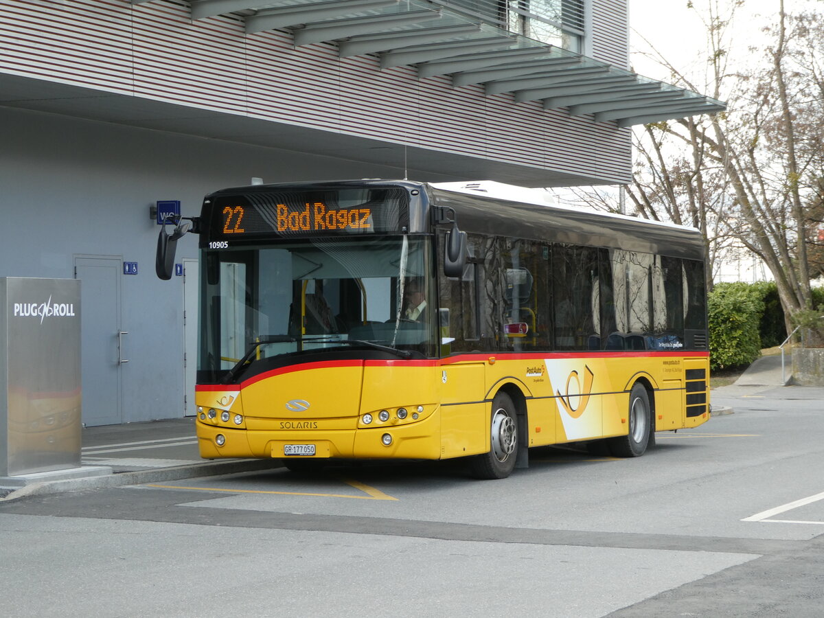 (246'520) - Gessinger, Bad Ragaz - GR 177'050/PID 10'905 - Solaris am 24. Februar 2023 beim Bahnhof Landquart