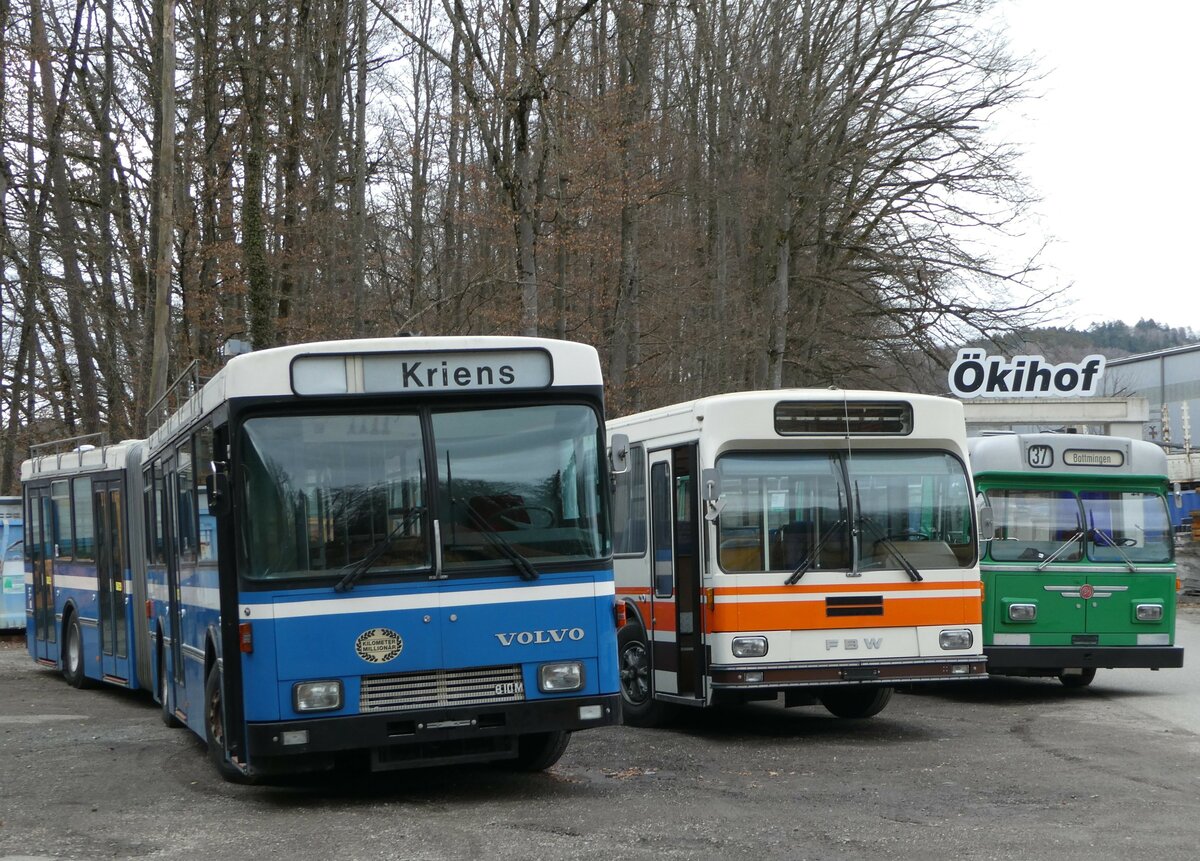 (246'684) - Krauer, Kehrsatz - Volvo/R&J (ex VBL Luzern Nr. 111) am 26. Februar 2023 in Oberburg, Ziegelgut