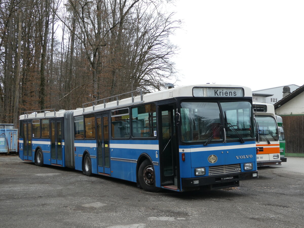 (246'686) - Krauer, Kehrsatz - Volvo/R&J (ex VBL Luzern Nr. 111) am 26. Februar 2023 in Oberburg, Ziegelgut