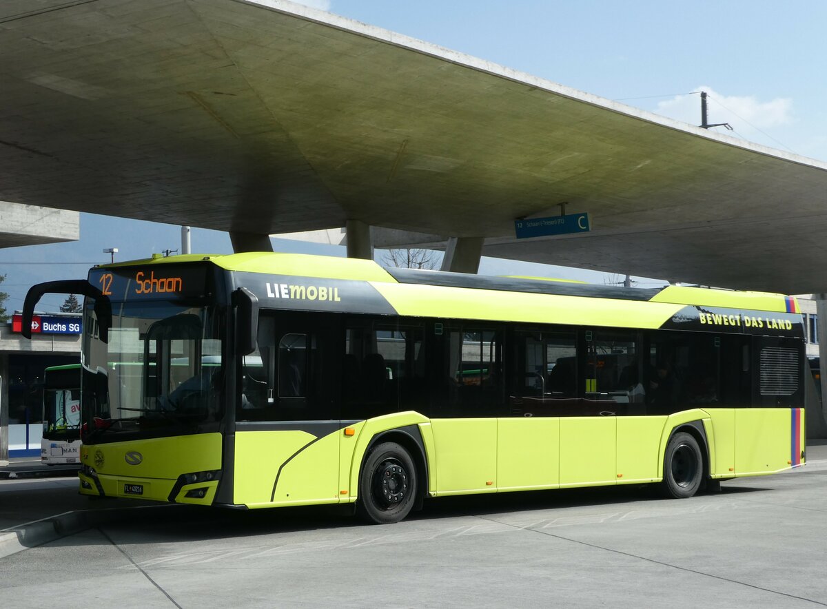 (246'862) - Aus Liechtenstein: BOS PS Anstalt, Vaduz - Nr. 531/FL 40'216 - Solaris am 4. März 2023 beim Bahnhof Buchs