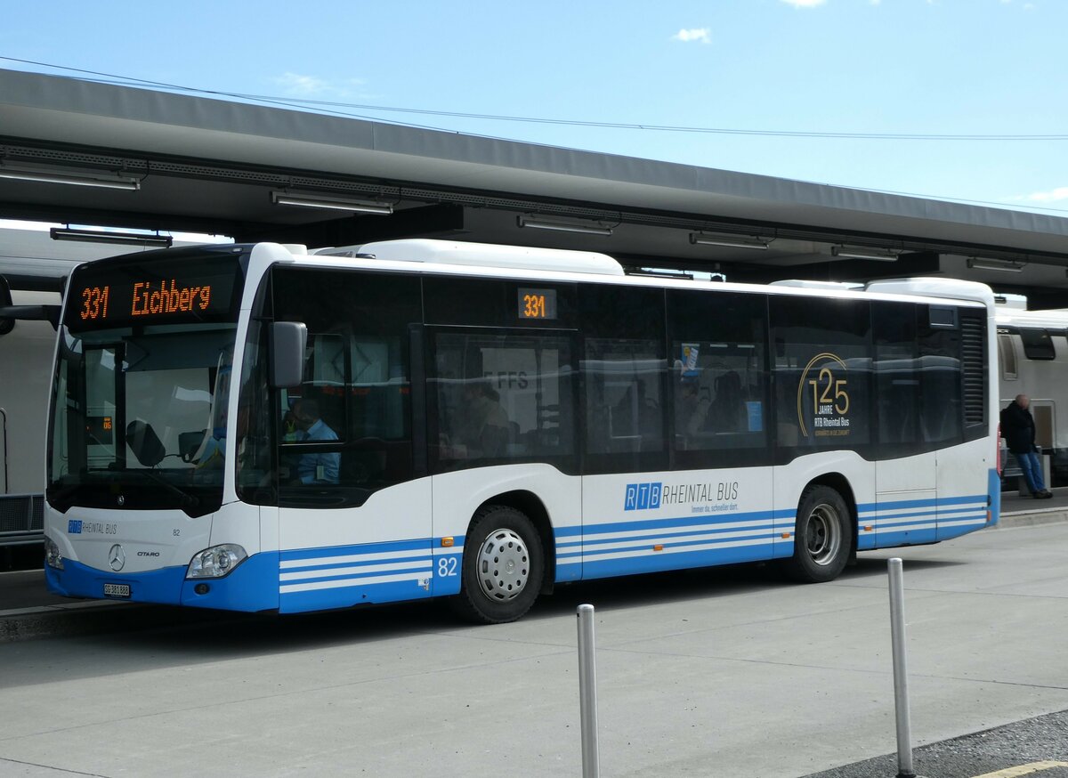 (247'042) - RTB Altstätten - Nr. 82/SG 381'888 - Mercedes am 9. März 2023 beim Bahnhof Altstätten