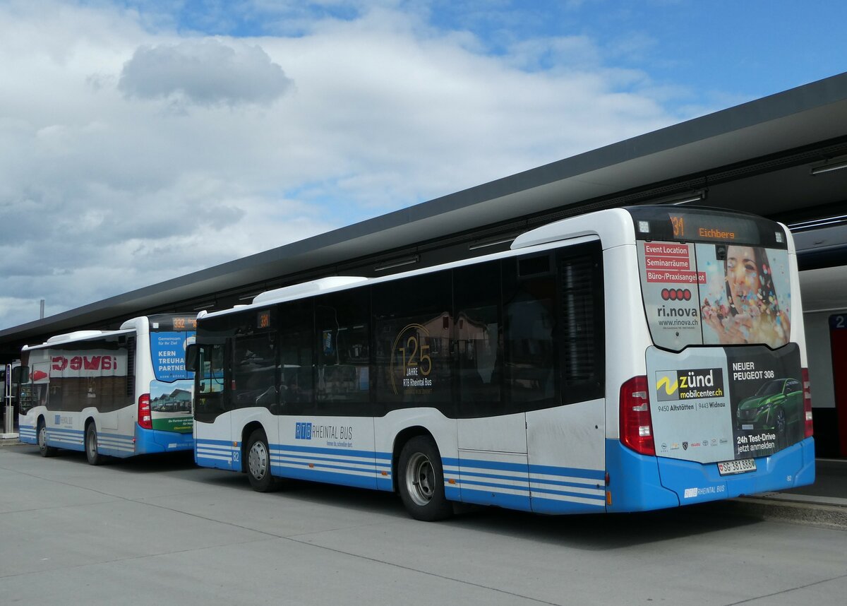 (247'043) - RTB Altstätten - Nr. 82/SG 381'888 - Mercedes am 9. März 2023 beim Bahnhof Altstätten