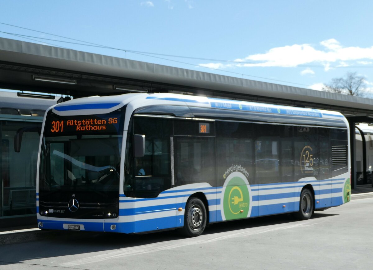 (247'055) - RTB Altstätten - Nr. 1/SG 448'575 - Mercedes am 9. März 2023 beim Bahnhof Altstätten