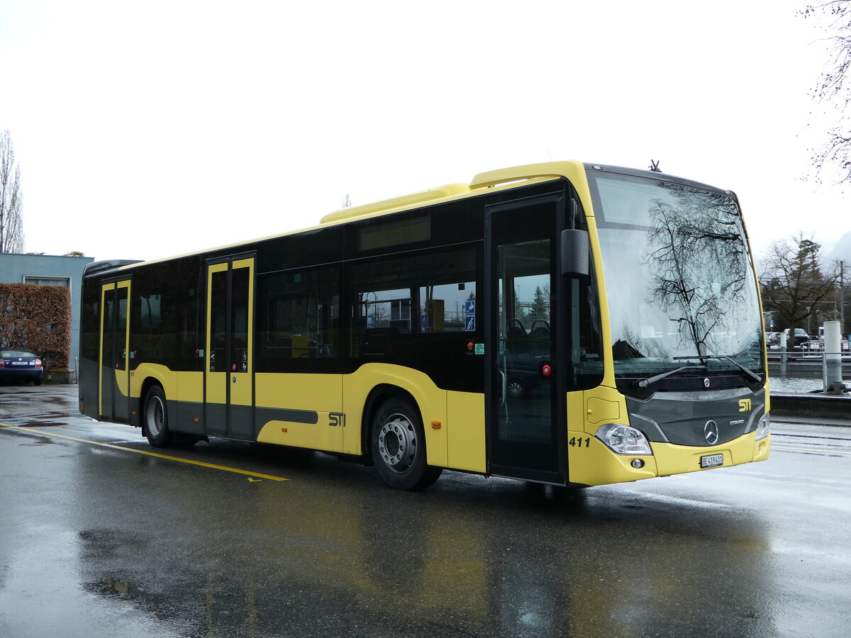 (247'202) - STI Thun - Nr. 411/BE 419'411 - Mercedes am 14. Mrz 2023 bei der Schifflndte Thun