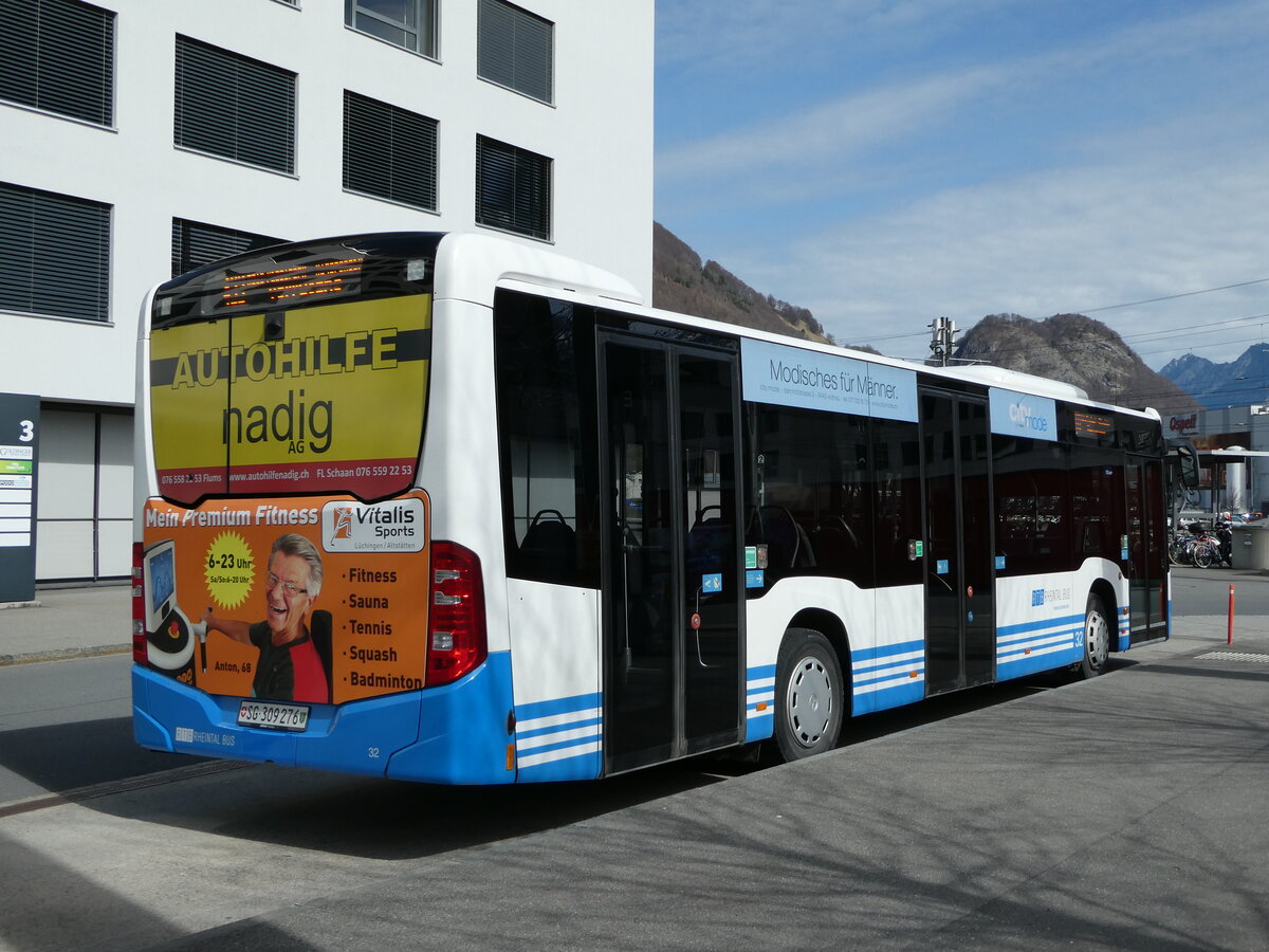 (247'484) - RTB Altsttten - Nr. 32/SG 309'276 - Mercedes am 21. Mrz 2023 beim Bahnhof Sargans