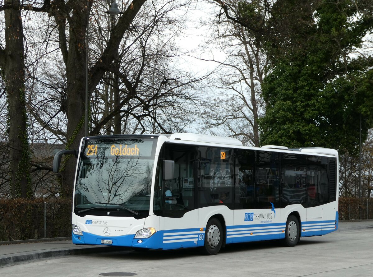 (247'544) - RTB Altsttten - Nr. 80/SG 327'080 - Mercedes am 21. Mrz 2023 beim Hauptbahnhof Rorschach