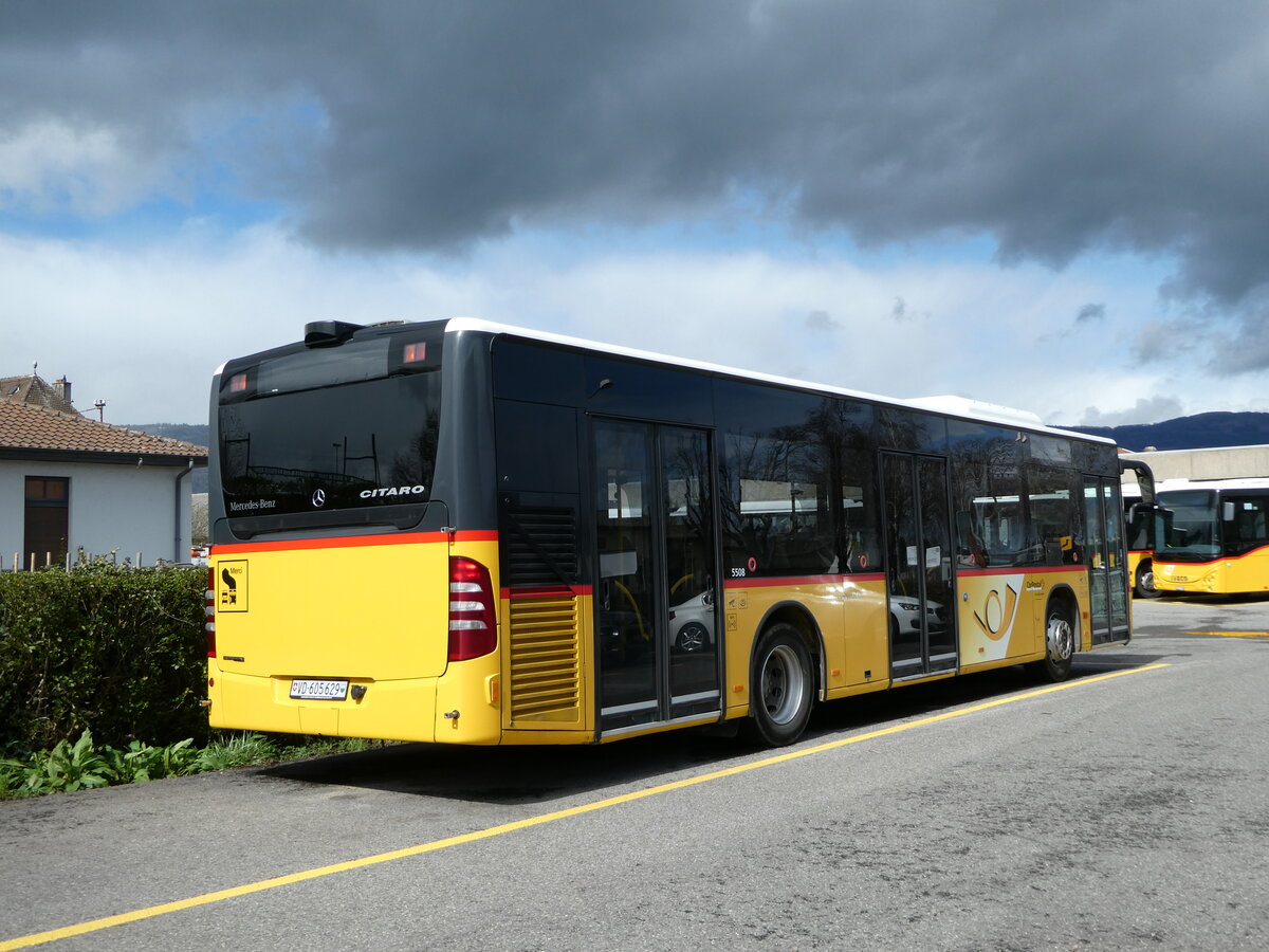 (247'669) - CarPostal Ouest - VD 605'629/PID 5508 - Mercedes (ex JU 61'876; ex Nr. 16) am 25. Mrz 2023 in Yverdon, Garage