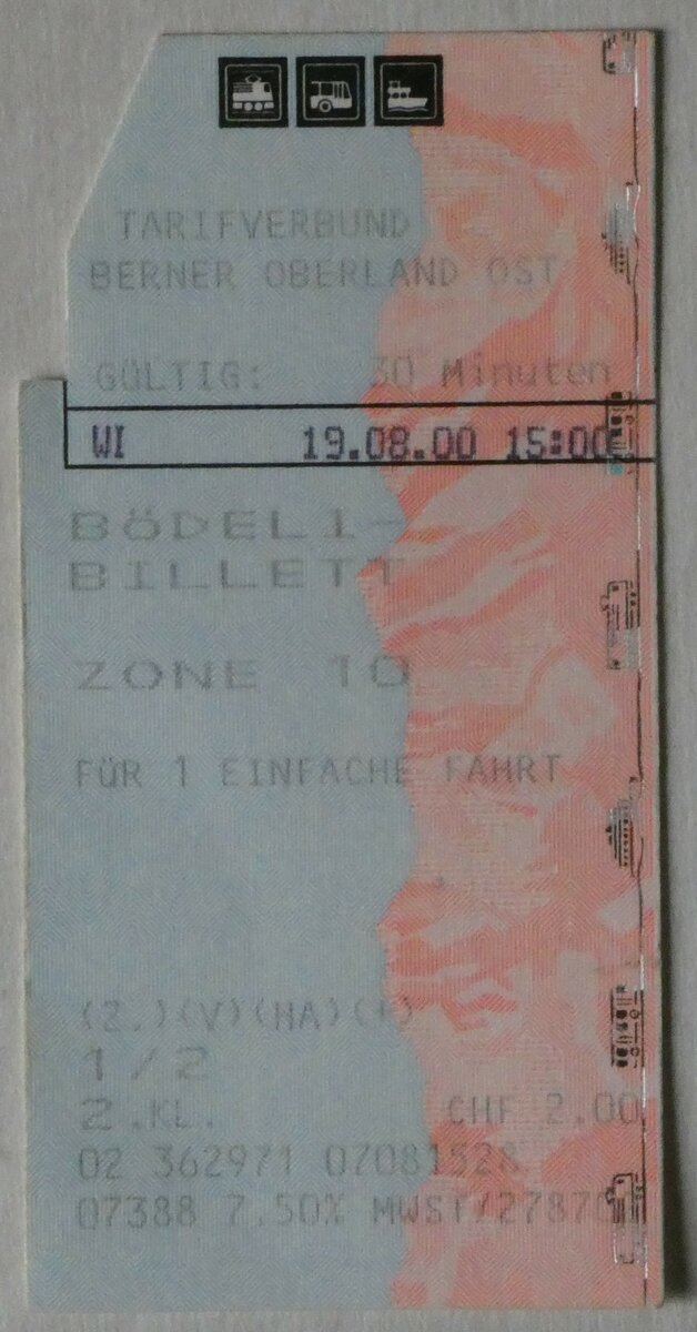 (247'915) - AAGI-Einzelbillet am 31. Mrz 2023 in Thun
