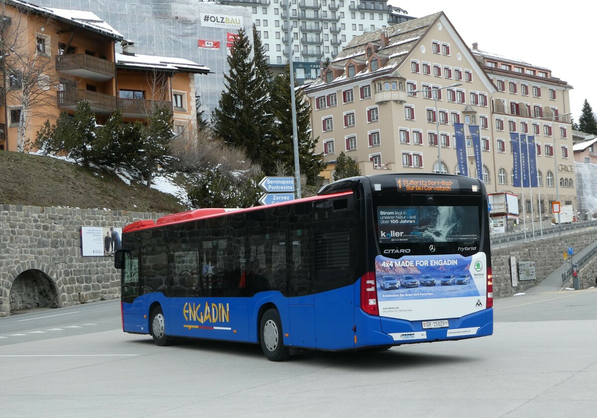 (248'603) - Chrisma, St. Moritz - GR 15'029 - Mercedes am 15. April 2923 beim Bahnhof St. Moritz