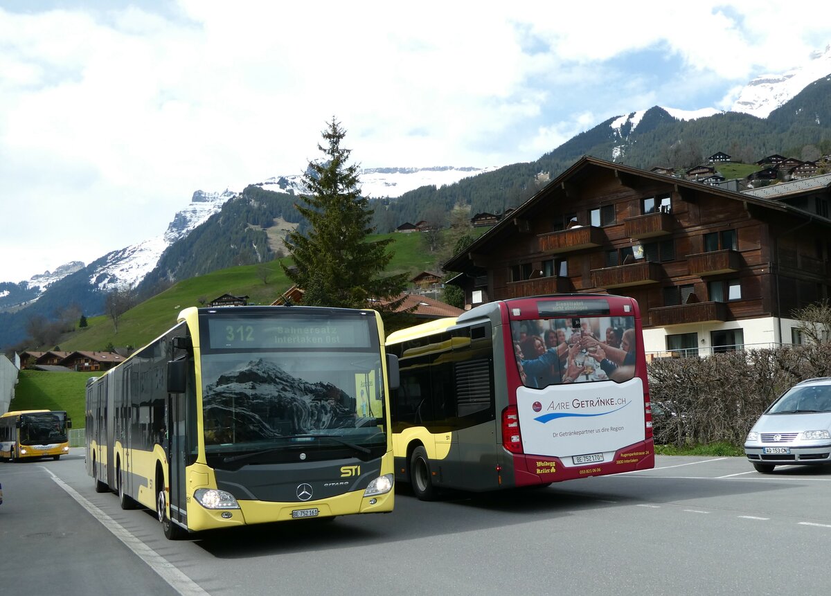 (248'815) - STI Thun - Nr. 161/BE 752'161 - Mercedes am 18. April 2023 in Grindelwald, Terminal