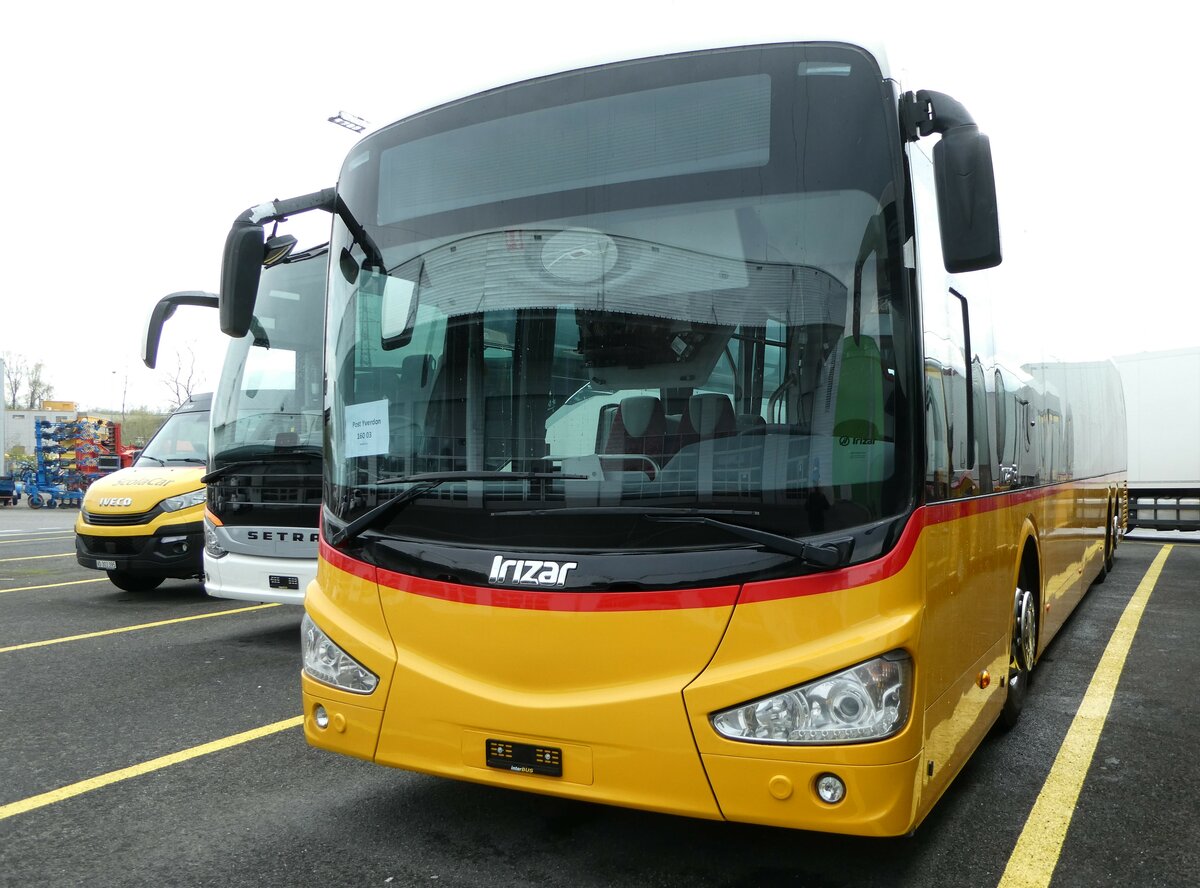 (249'057) - PostAuto Wallis - Irizar (ex Ballestraz, Grne) am 22. April 2023 in Kerzers, Interbus