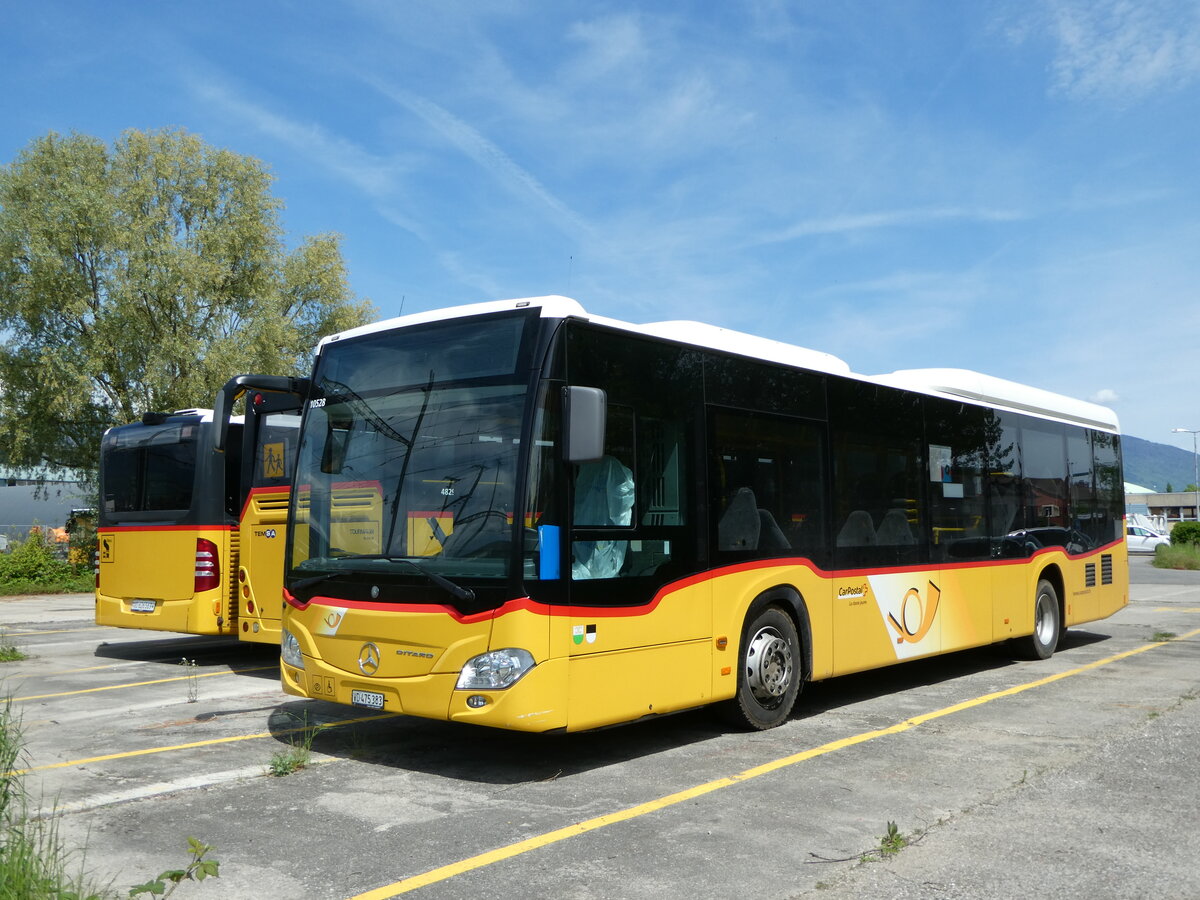 (249'632) - CarPostal Ouest - VD 475'383/PID 10'528 - Mercedes (ex TPB, Sdeilles) am 5. Mai 2023 in Yverdon, Garage