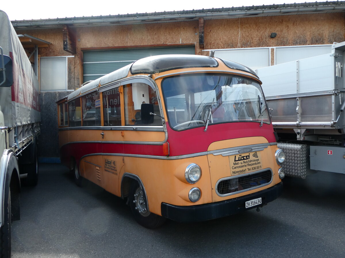 (249'700) - Lssi, Oberembrach - ZH 31'643 U - Dennis/FHS (ex Leu, Schaffhausen) am 6. Mai 2023 in Attikon, Wegmller