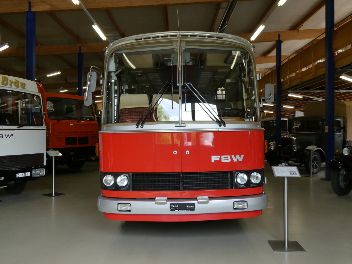 (250'355) - FBW-Club, Mnnedorf - FBW/R&J (ex Tiemann, Oetwil Nr. 19; ex West, Brittnau; ex Wespe, Altsttten; ex AFA Adelboden Nr. 19) am 21. Mai 2023 in Wetzikon, FBW-Museum