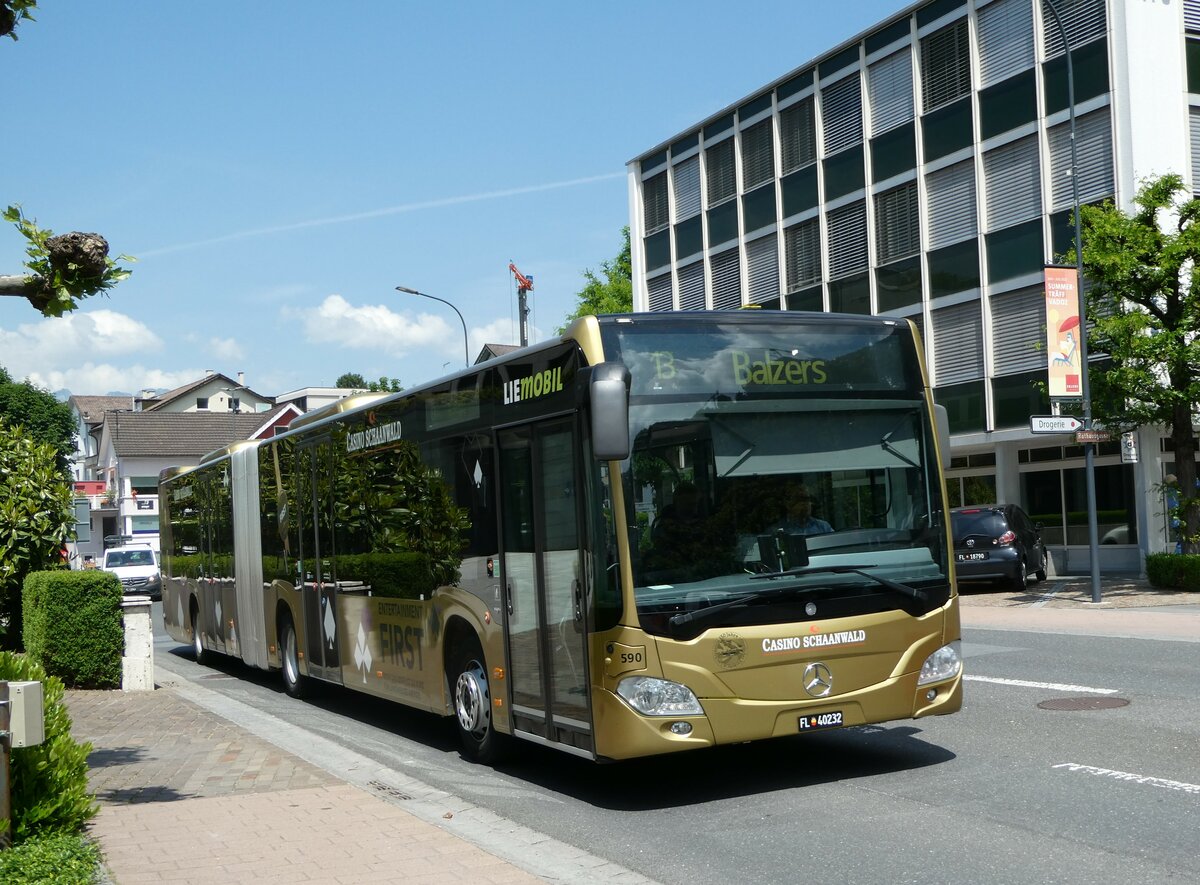 (250'803) - BOS PS Anstalt, Vaduz - Nr. 590/FL 40'232 - Mercedes (ex PLA Vaduz Nr. 60/PID 10'403) am 30. Mai 2023 in Vaduz, Stdtle