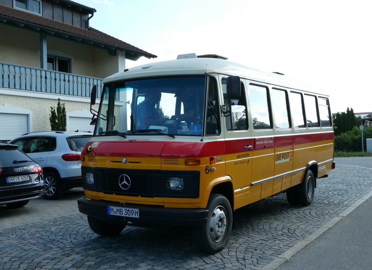 (250'917) - Hahn, Mnchen - Nr. 6/M-MB 309H - Mercedes (ex Mller, CH-Ennetmoos Nr. 6; ex Portenier, CH-Adelboden Nr. 6; ex Geiger, CH-Adelboden Nr. 6) am 3. Juni 2023 in Rottersdorf, Vilstaler Hof