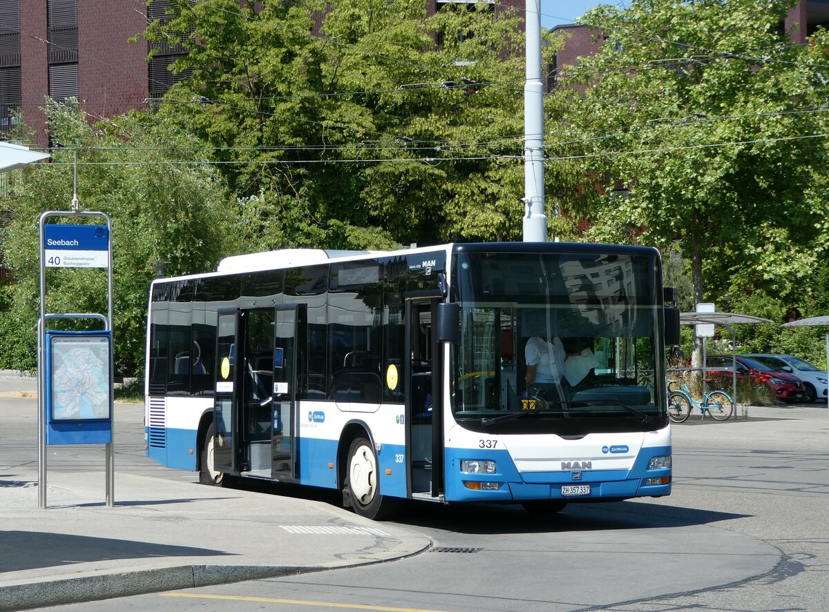 (251'427) - VBZ Zrich - Nr. 337/ZH 357'337 - MAN/Gppel am 13. Juni 2023 in Zrich, Seebach