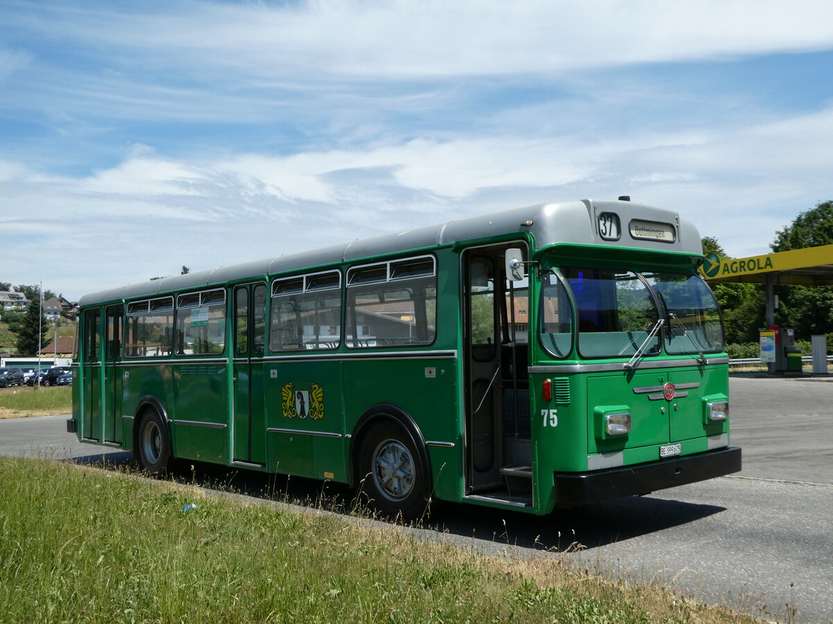 (251'718) - BVB Basel (RWB) - Nr. 75/BE 399'675 - FBW/FHS am 18. Juni 2023 in Wynigen, Landi