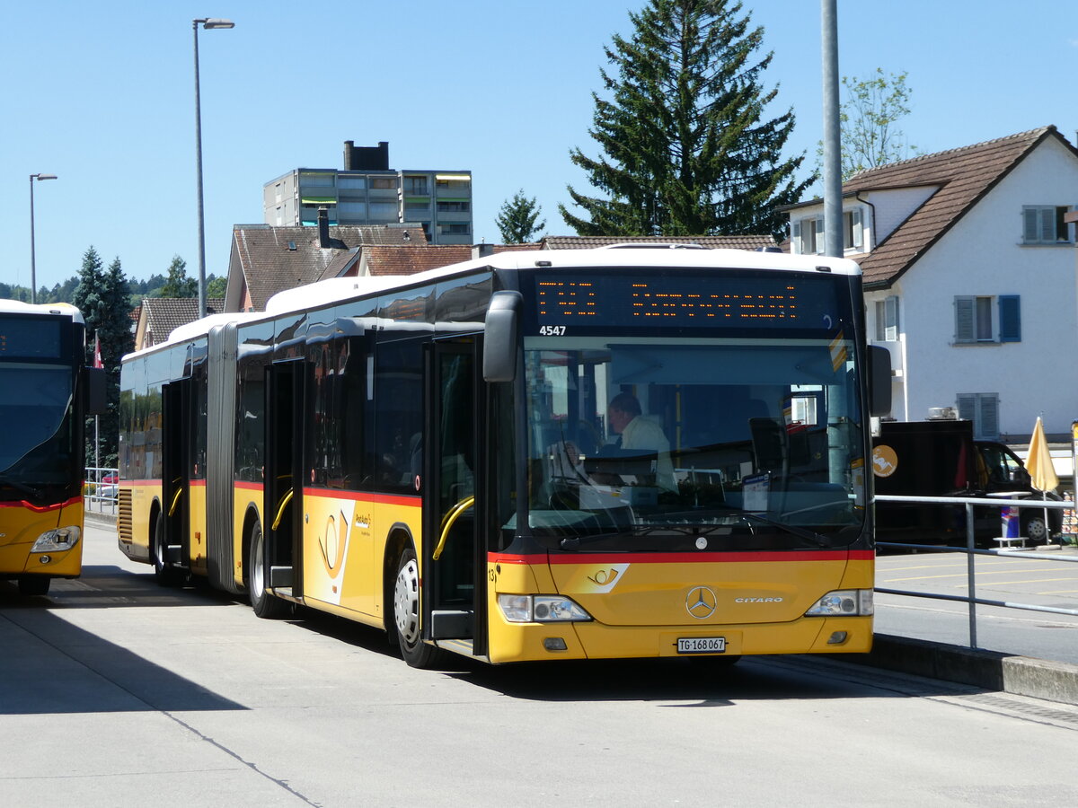 (252'725) - Eurobus, Arbon - Nr. 13/TG 168'067/PID 4547 - Mercedes am 15. Juli 2023 beim Bahnhof Uznach