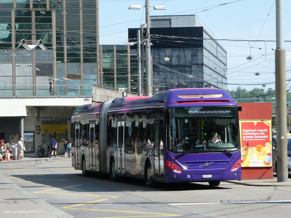 (252'772) - Bernmobil, Bern - Nr. 211/BE 881'211 - Volvo am 19. Juli 2023 beim Bahnhof Bern