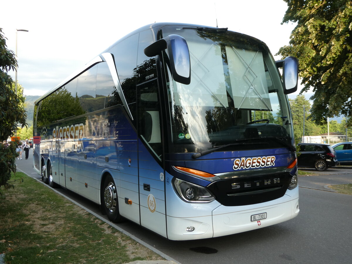 (252'848) - Sgesser, Wintersingen - Nr. 4/BL 7301 - Setra am 20. Juli 2023 in Thun, Strandbad