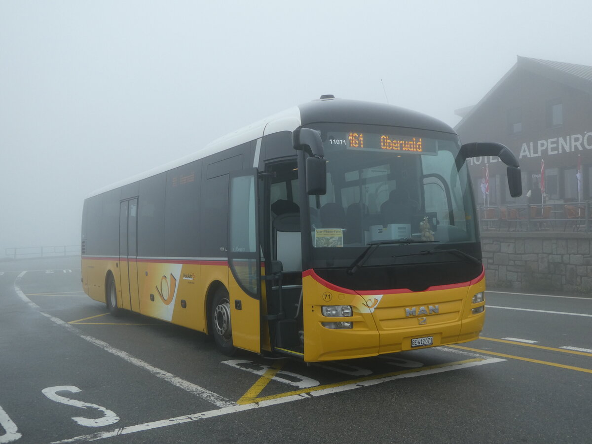 (252'998) - PostAuto Bern - Nr. 71/BE 412'071/PID 11'071 - MAN (ex PostAuto Zentralschweiz Nr. 20; ex Dillier, Sarnen Nr. 20) am 25. Juli 2023 in Grimsel, Passhhe